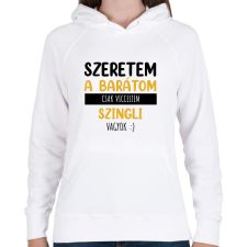 PRINTFASHION Csak vicceltem - Női - Női kapucnis pulóver - Fehér női pulóver, kardigán