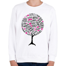 PRINTFASHION Család fa - Gyerek pulóver - Fehér