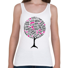 PRINTFASHION Család fa - Női atléta - Fehér női trikó