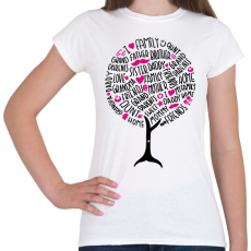 PRINTFASHION Család fa - Női póló - Fehér