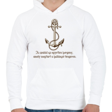 PRINTFASHION Család - Férfi kapucnis pulóver - Fehér férfi pulóver, kardigán