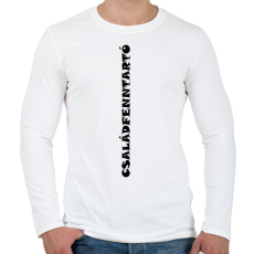 PRINTFASHION Családfenntartó - fekete - Férfi hosszú ujjú póló - Fehér