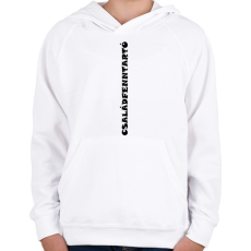 PRINTFASHION Családfenntartó - fekete - Gyerek kapucnis pulóver - Fehér