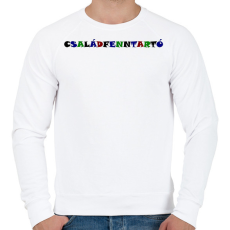PRINTFASHION Családfenntartó - színes - Férfi pulóver - Fehér