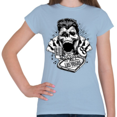 PRINTFASHION Csaló koponya - Női póló - Világoskék