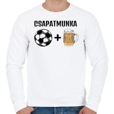 PRINTFASHION Csapatmunka - Férfi pulóver - Fehér férfi pulóver, kardigán