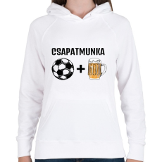 PRINTFASHION Csapatmunka - Női kapucnis pulóver - Fehér