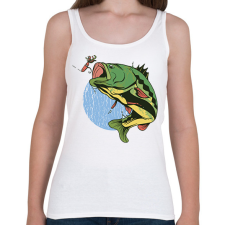 PRINTFASHION Csapósügér - Női atléta - Fehér női trikó