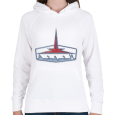 PRINTFASHION csepel logo - Női kapucnis pulóver - Fehér