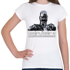 PRINTFASHION Cséplőgép 3 - A masinák megbokrosodnak - Női póló - Fehér