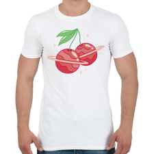 PRINTFASHION Cseresznye bolygók - Férfi póló - Fehér férfi póló