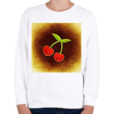 PRINTFASHION Cseresznye - Gyerek pulóver - Fehér gyerek pulóver, kardigán