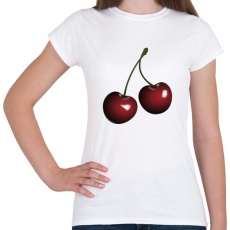 PRINTFASHION Cseresznye - Női póló - Fehér