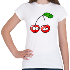 PRINTFASHION Cseresznyepár - Női póló - Fehér