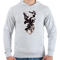 PRINTFASHION cseresznyevirágzás - Férfi kapucnis pulóver - Sport szürke