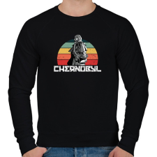 PRINTFASHION Csernobil - Férfi pulóver - Fekete férfi pulóver, kardigán