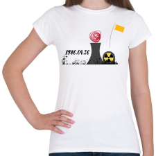 PRINTFASHION CSERNOBIL - Női póló - Fehér női póló