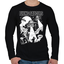 PRINTFASHION Csészealjak - Férfi hosszú ujjú póló - Fekete férfi póló