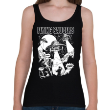 PRINTFASHION Csészealjak - Női atléta - Fekete női trikó