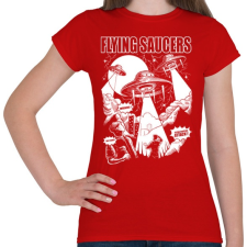 PRINTFASHION Csészealjak - Női póló - Piros női póló