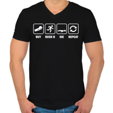 PRINTFASHION Csgo  - Férfi V-nyakú póló - Fekete