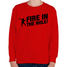 PRINTFASHION CSGO - TŰZ! - Gyerek pulóver - Piros gyerek pulóver, kardigán