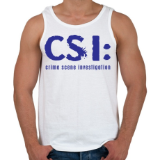 PRINTFASHION csi-1-1-blue - Férfi atléta - Fehér