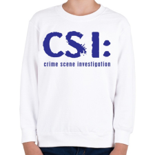 PRINTFASHION csi-1-1-blue - Gyerek pulóver - Fehér gyerek pulóver, kardigán