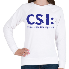 PRINTFASHION csi-1-1-blue - Női pulóver - Fehér