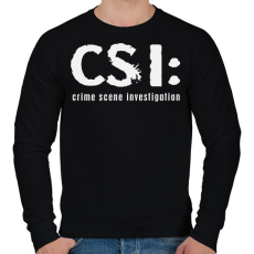 PRINTFASHION csi-1-1-white - Férfi pulóver - Fekete
