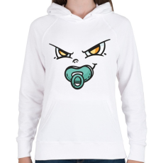 PRINTFASHION Csibész kölyök - Női kapucnis pulóver - Fehér