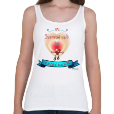 PRINTFASHION Csibész - Női atléta - Fehér női trikó