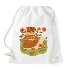 PRINTFASHION Csiga könyvekkel - Sportzsák, Tornazsák - Fehér tornazsák