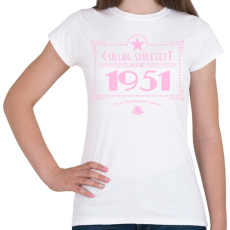 PRINTFASHION csillag-1951-pink - Női póló - Fehér