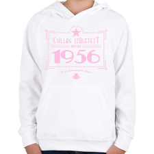 PRINTFASHION csillag-1956-pink - Gyerek kapucnis pulóver - Fehér gyerek pulóver, kardigán