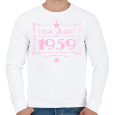 PRINTFASHION csillag-1959-pink - Férfi pulóver - Fehér férfi pulóver, kardigán
