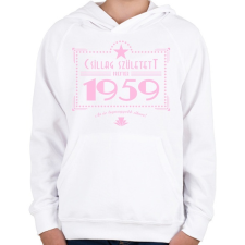 PRINTFASHION csillag-1959-pink - Gyerek kapucnis pulóver - Fehér gyerek pulóver, kardigán