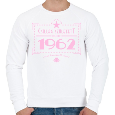 PRINTFASHION csillag-1962-pink - Férfi pulóver - Fehér