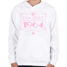 PRINTFASHION csillag-1964-pink - Gyerek kapucnis pulóver - Fehér gyerek pulóver, kardigán