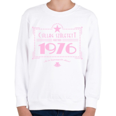 PRINTFASHION csillag-1976-pink - Gyerek pulóver - Fehér