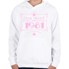 PRINTFASHION csillag-1981-pink - Gyerek kapucnis pulóver - Fehér gyerek pulóver, kardigán
