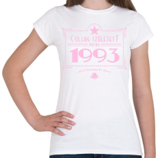 PRINTFASHION csillag-1993-pink - Női póló - Fehér