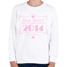 PRINTFASHION csillag-2014-pink - Gyerek pulóver - Fehér gyerek pulóver, kardigán
