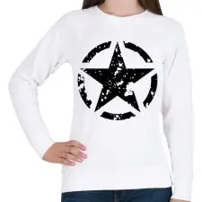 PRINTFASHION Csillag  - Női pulóver - Fehér női pulóver, kardigán