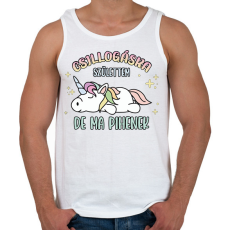 PRINTFASHION Csillogásra születtem - Férfi atléta - Fehér