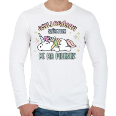 PRINTFASHION Csillogásra születtem - Férfi hosszú ujjú póló - Fehér