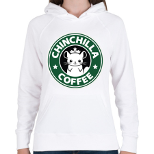 PRINTFASHION Csincsilla kávé - Női kapucnis pulóver - Fehér női pulóver, kardigán