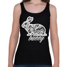 PRINTFASHION Csipke nyuszi - Női atléta - Fekete