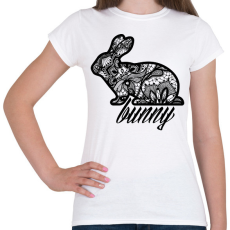 PRINTFASHION Csipke nyuszi - Női póló - Fehér