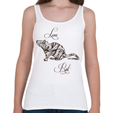 PRINTFASHION Csipke patkány - Női atléta - Fehér